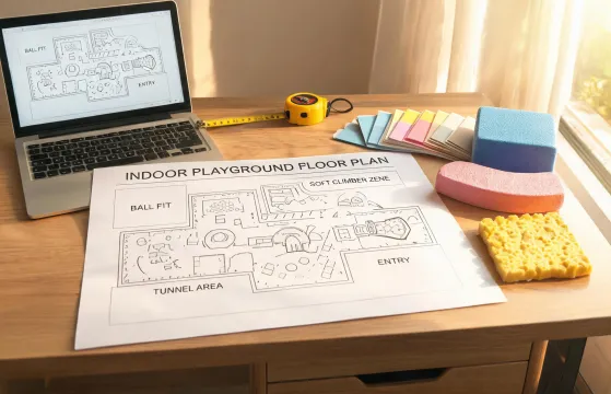 Indoor playground planning desk