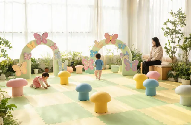 Toddler garden soft play concept