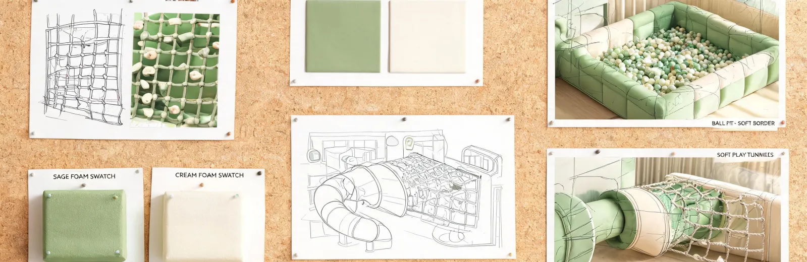 Indoor playground design mood board