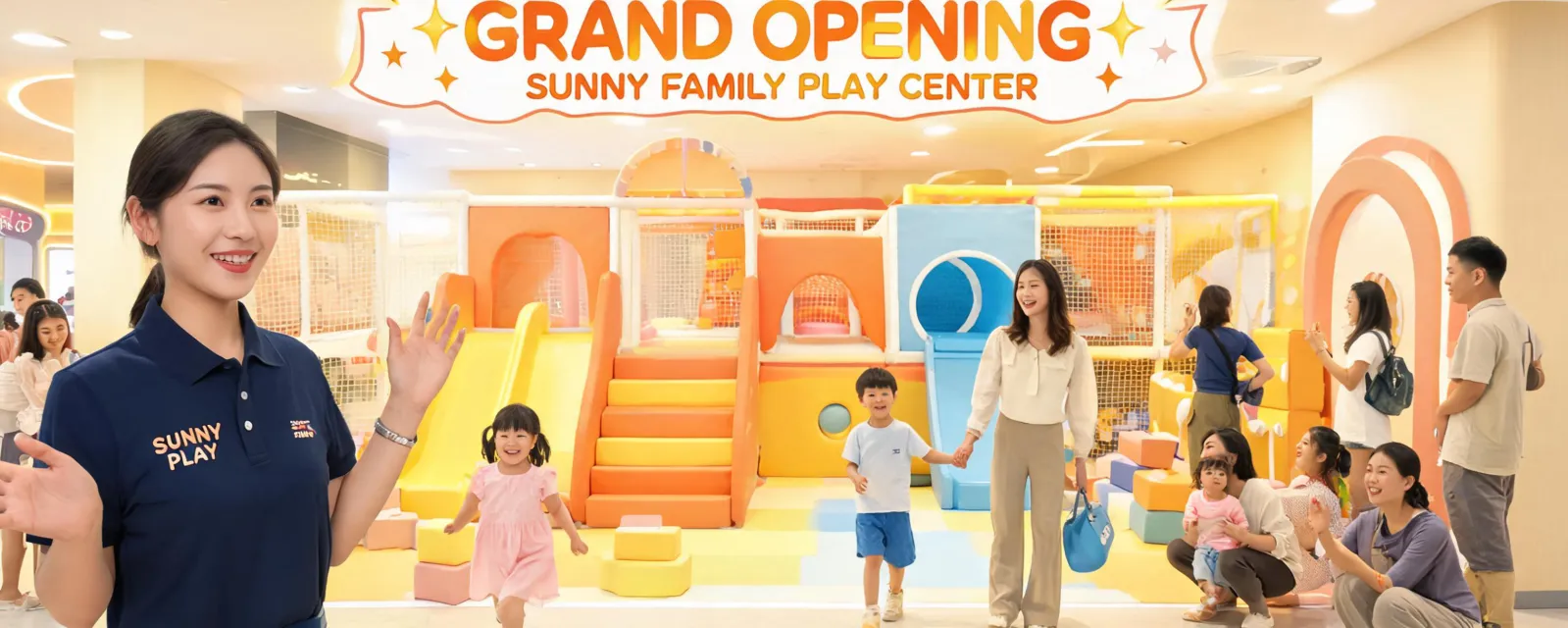 Family entertainment center soft play opening day